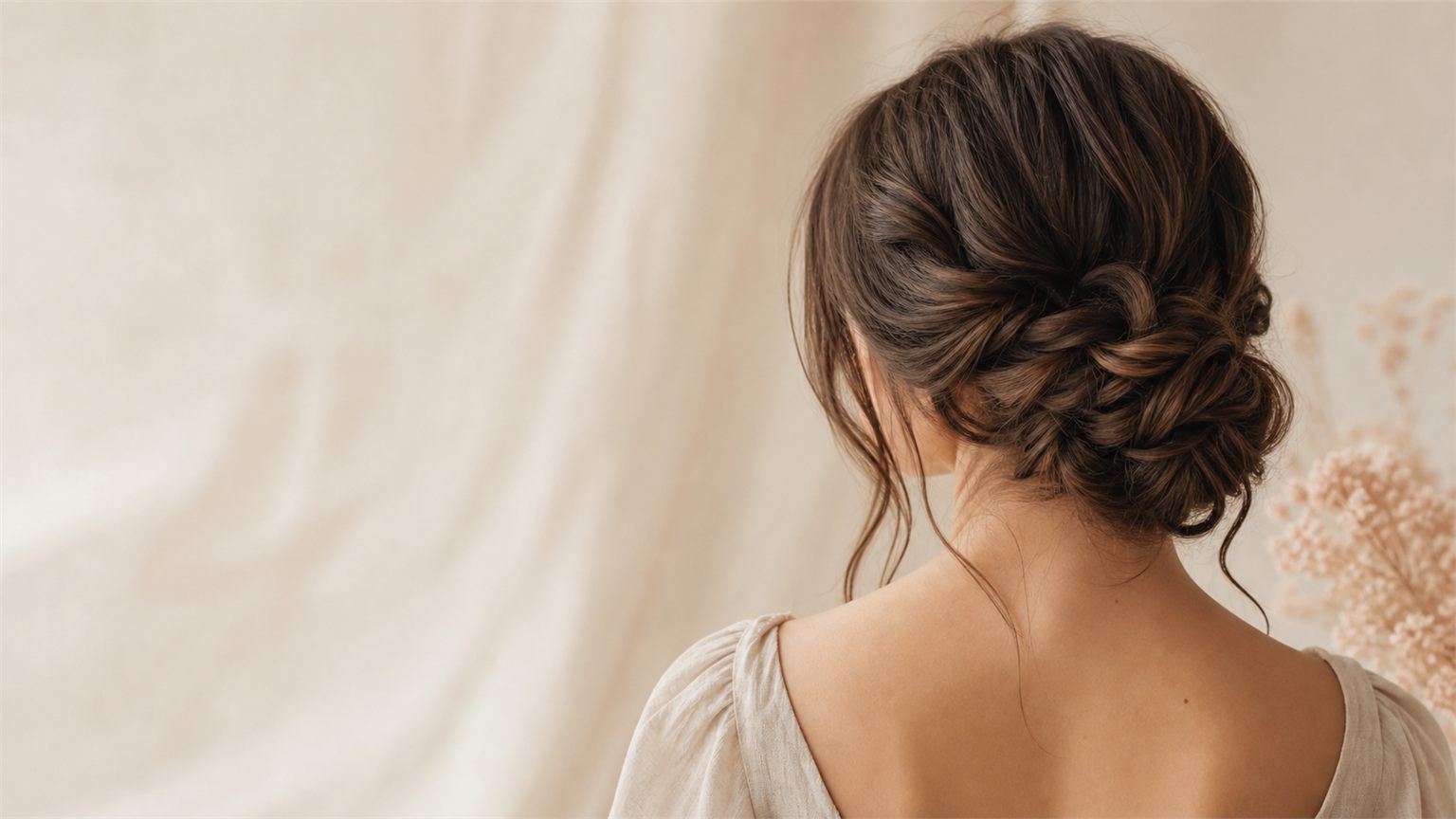 Elegante geflochtene Hochsteckfrisur